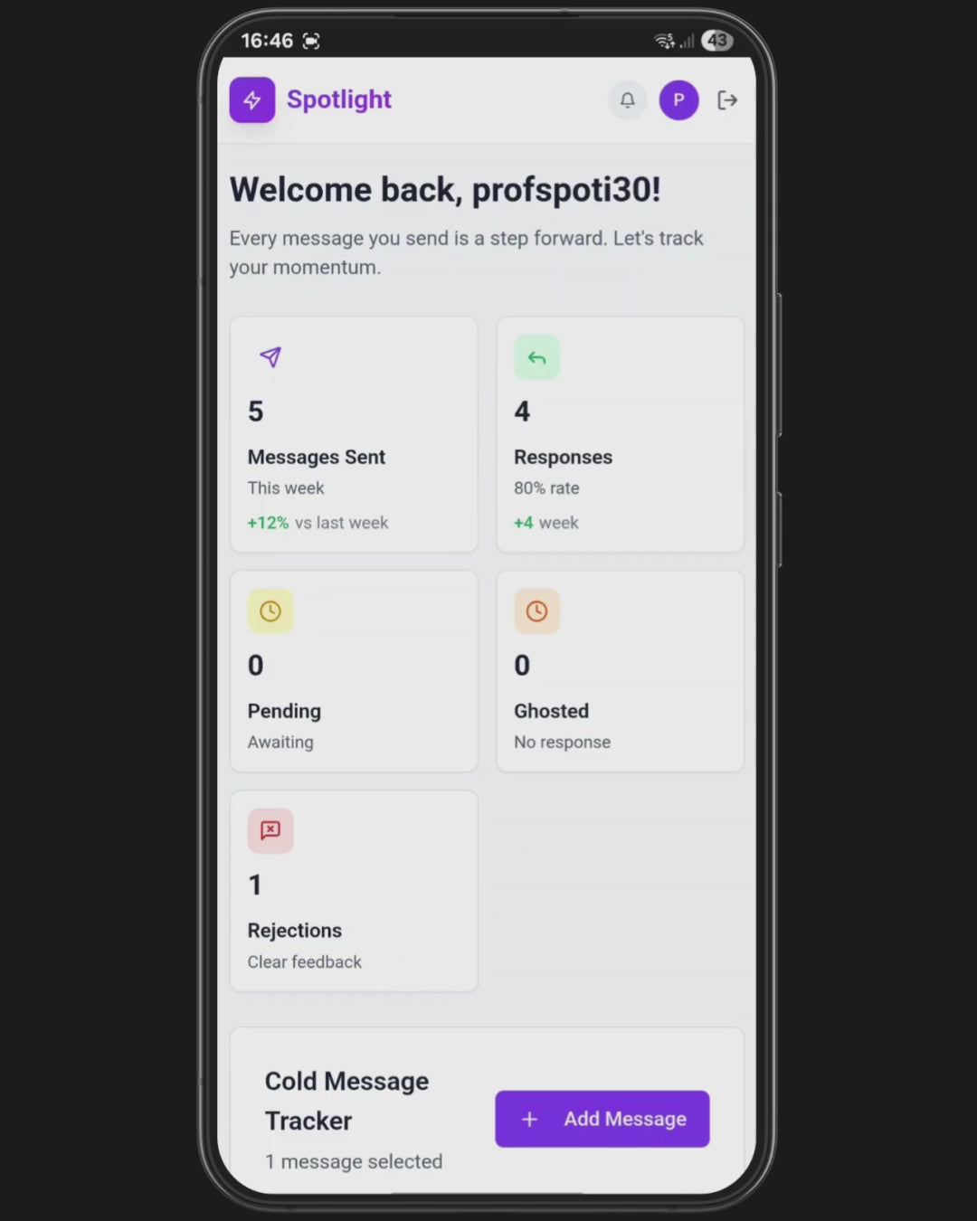 Spotlight™ - The Momentum Tracker Application